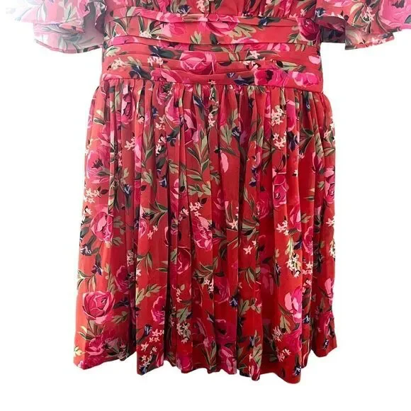 Keepsake the Label Tangerine Floral Puff
Sleeve Mini Dress - NWT - Size L - Picture 6 of 12